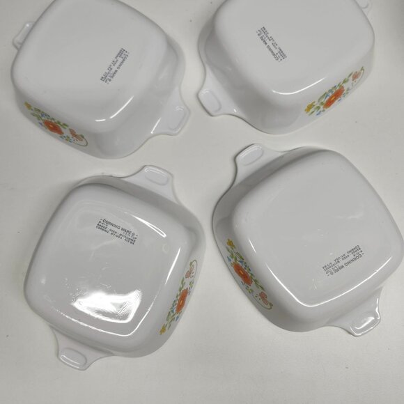 4- CorningWare Wildflower Casseroles P-41-B Vintage Set - Picture 6 of 7
